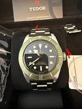 Tudor — Tudor Black Bay 41mm Harrods Green Bezel Black Dial 200m Auto Steel Box Papers — Watch — resale