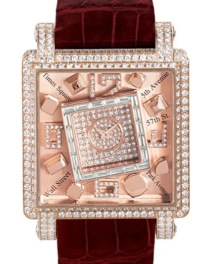 Worldofluxuryus — Jacob & Co Metropoli Manhattan 18K Rose Gold & Diamonds Lady's — Watch — resale