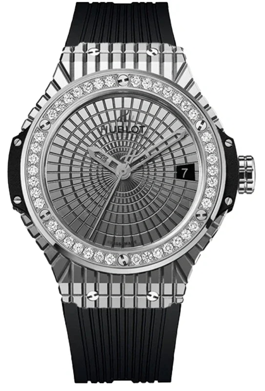 Worldofluxuryus — Hublot Bing Bang Caviar Stainless Steel & Diamonds Lady's — Watch — resale