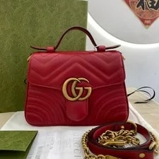 Gucci — Gucci GG Marmont Top Handle Flap Matelasse Crossbody — Handbag — resale