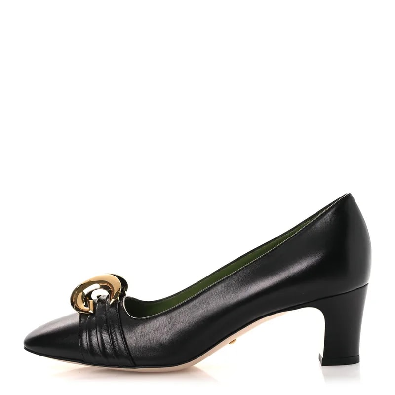 Gucci — Malaga Kid Half Moon GG Square Toe — Designer Shoe — resale