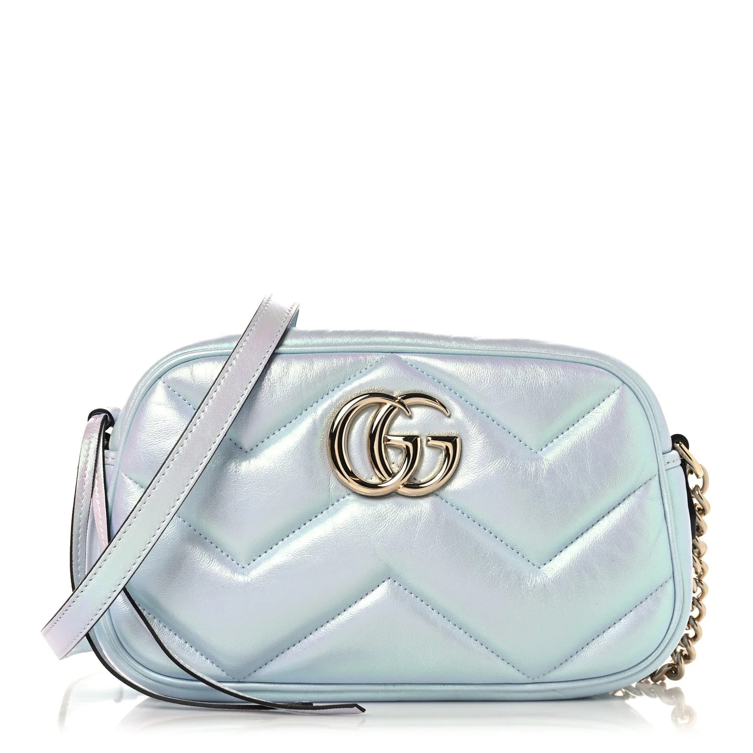 Gucci — Chevron Matelasse Small GG Marmont Chain — Handbag — resale