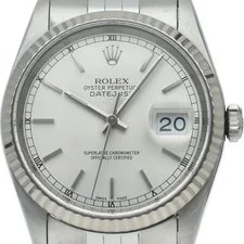 Rolex — Rolex Datejust 16234(S) K18WG/Stainless Steel mensWatch Silver — Watch — resale