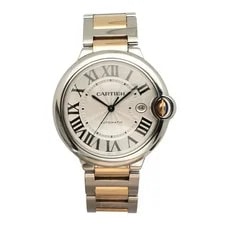 Cartier — Cartier Ballon Bleu 42mm 18k Yellow Gold Steel Silver Dial W69009Z3 — Watch — resale