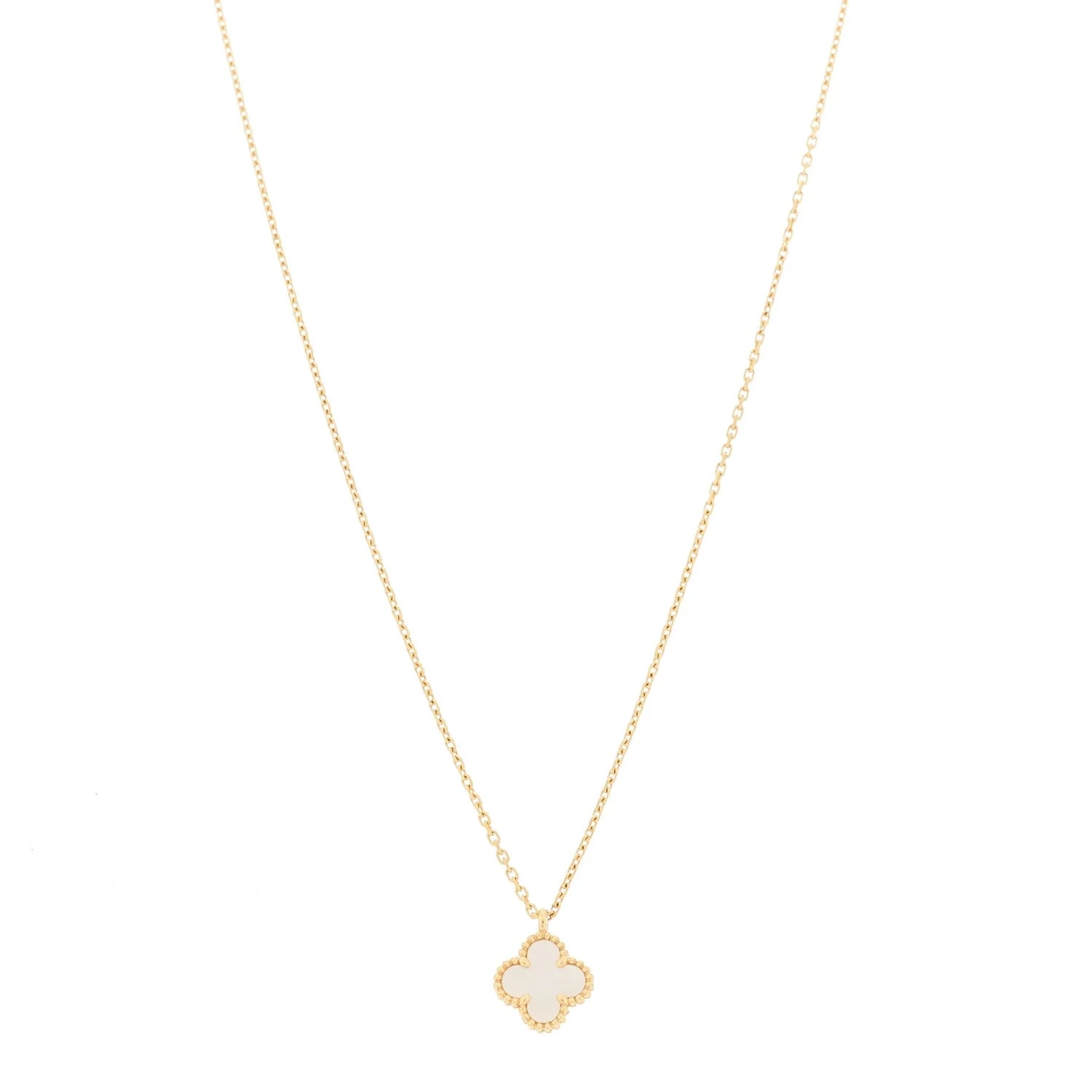 Van Cleef & Arpels — 18K Yellow Gold Mother of Pearl Sweet Alhambra — Jewelry — resale