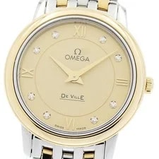 Omega — Omega de Ville Prestige 424.20.24.60.58.001 Gold Dial Quartz Watch_955699 — Watch — resale