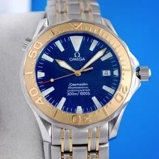 Omega — Omega Seamaster 18K Gold Professional Chronometer Blue Dial 2455.80 — Watch — resale