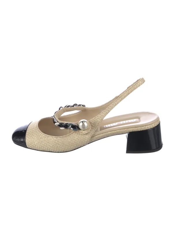 Miu Miu — Pattern Slingback — Designer Shoe — resale