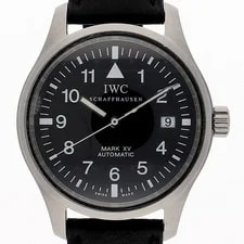 IWC — IWC IW325301 Mark 15 Black Dial Automatic Stainless Steel Leather ’s — Watch — resale