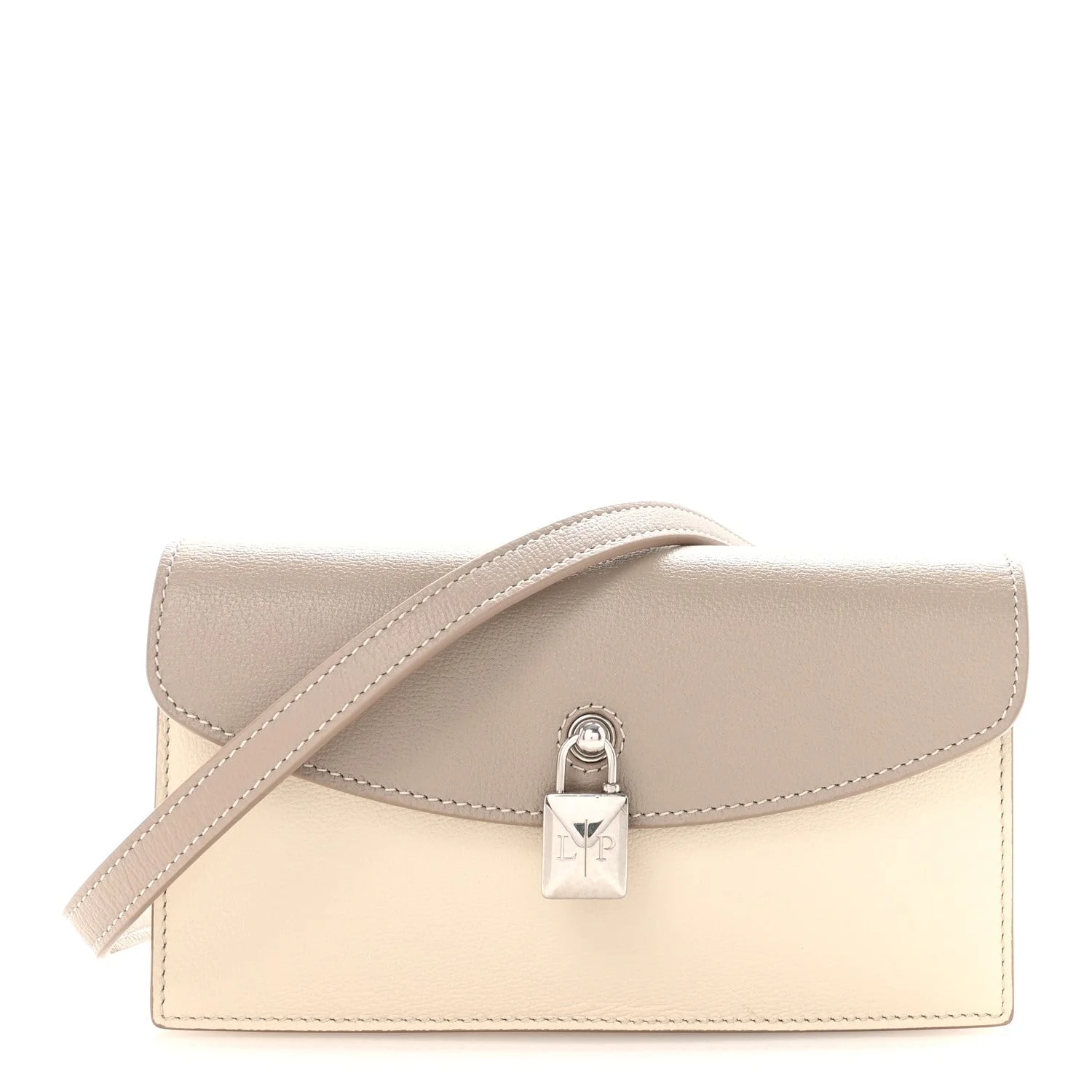 Loro Piana — Grained Extra Pochette Snowflakes Dove Antique — Handbag — resale