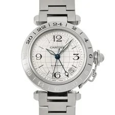Cartier — Cartier Pasha C Meridian GMT W31078M7 Silver 740547 — Watch — resale