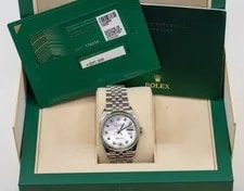 Rolex — Rolex Datejust 36 126234 MOP Diamond Dial Jubilee Steel Unworn 2020 Box Papers — Watch — resale