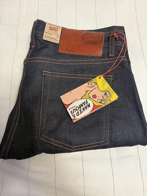 Naked & Famous Raw Denim lgtweight 11oz — Designer Shoe — resale