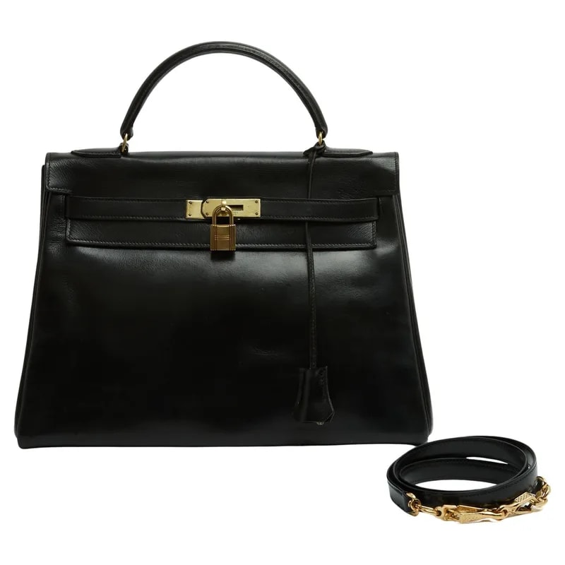 Hermès — Hermès 1960s Sac Kelly 32 Bandoulière Hand Bag — Designer Shoe — resale