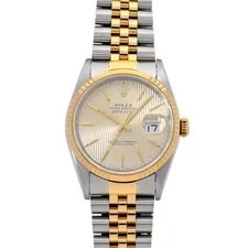 Rolex — Rolex Datejust 16233 Champagne Tapestry Stainless Steel / Yellow Gold #W1462 — Watch — resale