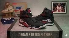 Air Jordan — Air Jordan 8 Retro Playoff 305381-061 Mid 2013 Size 11 Preowned No Box — Sneaker — resale