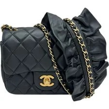 Chanel — Chanel Frill Strap Flap AS2203 30 Series GHW #495 — Handbag — resale