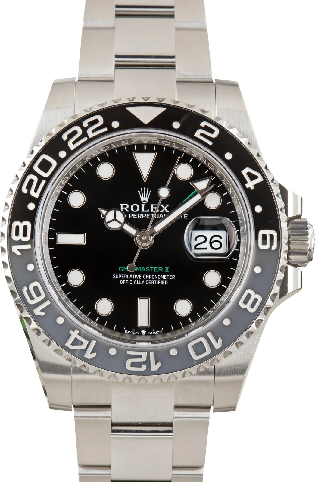 Rolex — Rolex GMT-Master II Ref 126710GRNR Black & Grey Bruce Wayne — Watch — resale