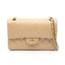 Chanel — Chanel Matelasse W Flap Chain Lamb Sheep GHW CC — Handbag — resale