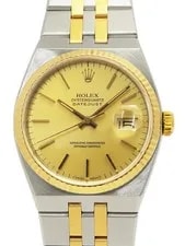 Rolex — Rolex Oyster Quartz Datejust 17013 36mm Champagne Gold Dial Stainless Box #T094 — Watch — resale