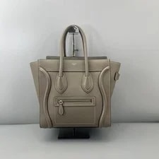 Celine — Celine Luggage Phantom Elephant Textured Synthetic Top Handle Auth — Handbag — resale