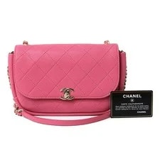 Chanel — Storage Item Chanel Coco Mark CC Single Flap Chain Crossbody Lambs — Handbag — resale