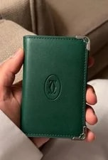 Must de Cartier — Must de Cartier Green Leather 4 Card Holder Wallet New in Box Gift — Watch — resale