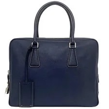 Prada — Prada Business Baltico Briefcase Triangle Plate — Handbag — resale