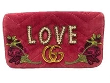Gucci — Gucci GG Marmont Love Floral Embroidered Small — Handbag — resale