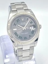 Rolex — Rolex Datejust 126334 41mm Roman Grey Wimbledon Dial Fluted Oyster 2025 Papers — Watch — resale