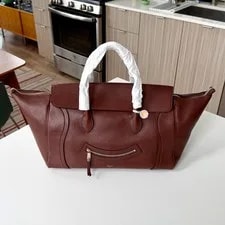 Celine — Hard To Find! Celine Medium Limited Edition "Smiling" New Luggage in Deep — Handbag — resale