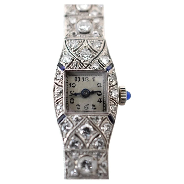 Chopard — Eszeha-Chopard Art Deco Diamond's Platinum Case, 14K Bracelet, 1920s — Watch — resale