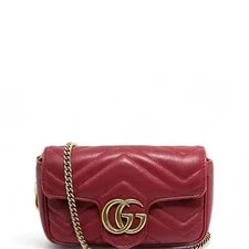 Gucci — Gucci Chevron Mini GG Marmont Chain Wallet (zz062826e8r) — Handbag — resale