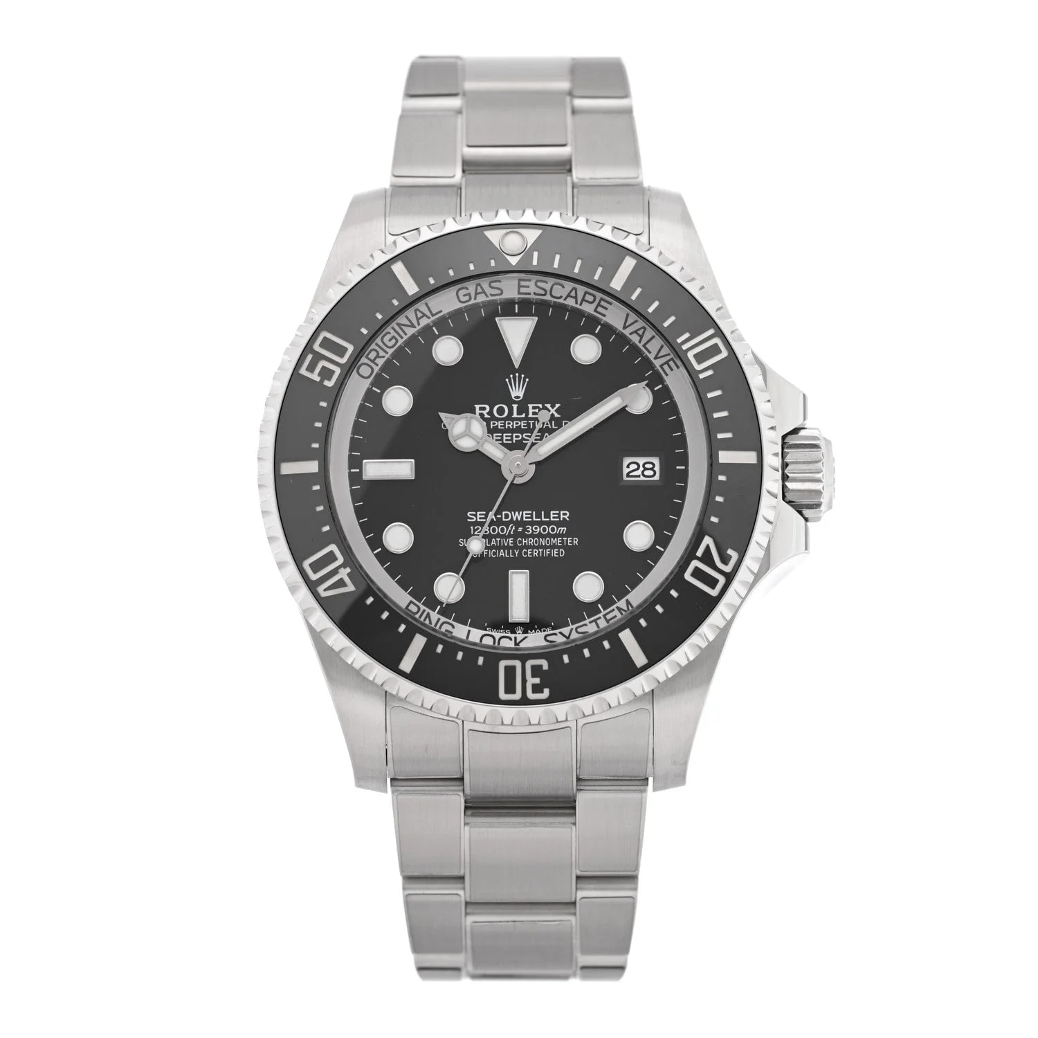 Rolex — Stainless Steel 44mm Oyster Perpetual Date Sea-Dweller Deepsea Intense Black 136660 — Watch — resale