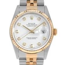 Rolex — Rolex Datejust 10P Diamond 16233G White Y Number Second Hand — Watch — resale