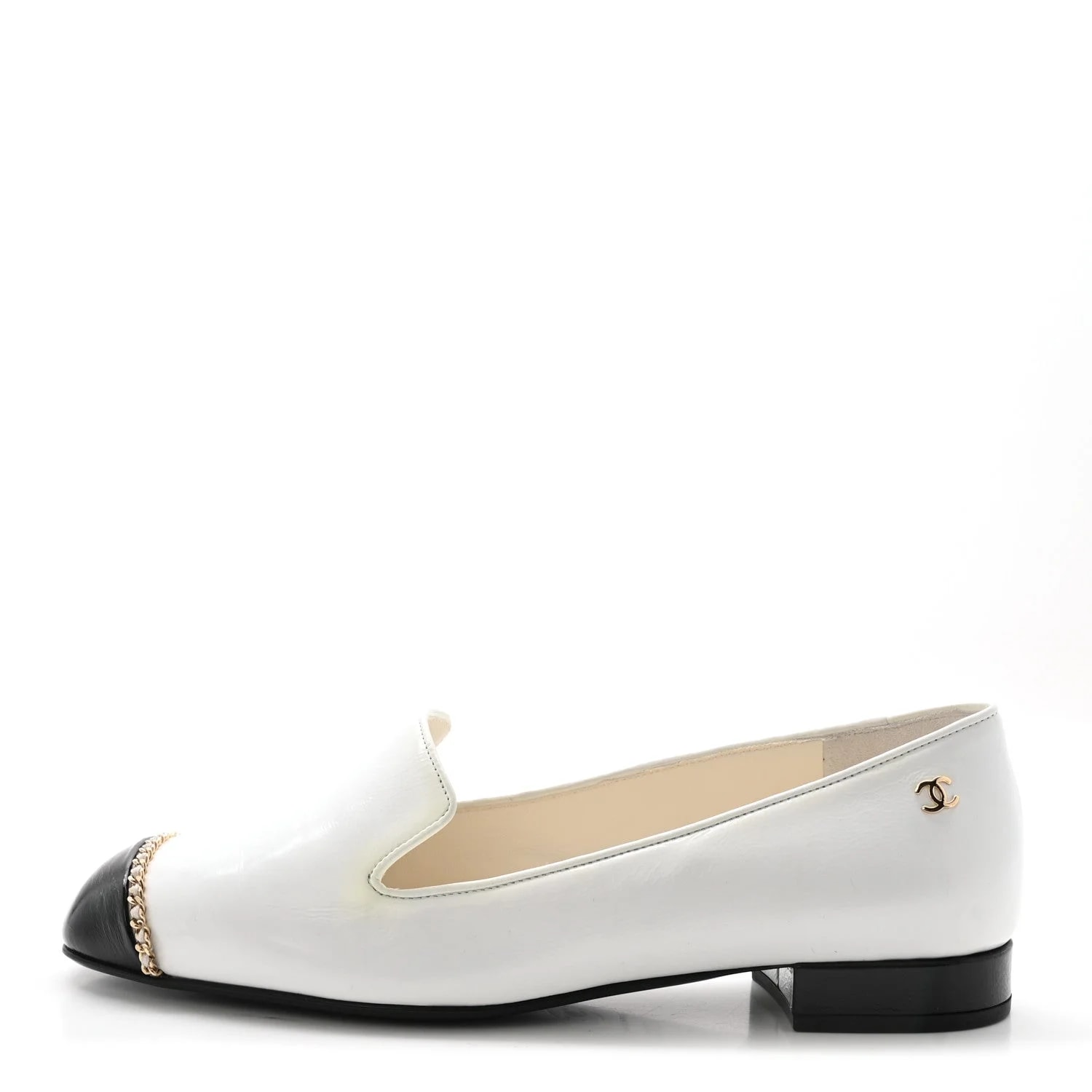 Chanel — Cap Toe Chain Moccasin 37 — Designer Shoe — resale