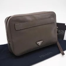 Prada — Prada 2VF052 Greige Zipper Pockets Card Slots — Handbag — resale