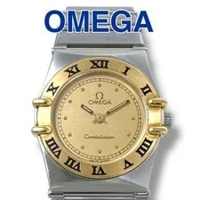 Omega — Omega Constellation K18 Gold Dial Quartz SS — Watch — resale
