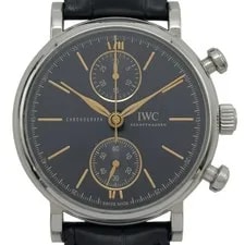 IWC — IWC Portofino Chronograph 39 IW391404 Black Stainless Steel #OK1055 — Watch — resale