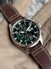 IWC — 2025 IWC Pilot’s Chronograph 43mm IW378005 Stainless Steel Green Dial — Watch — resale