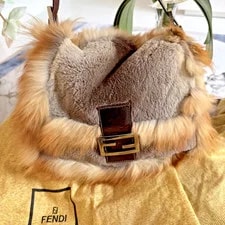 Fendi — Fendi Baguette and Fox Fur — Handbag — resale
