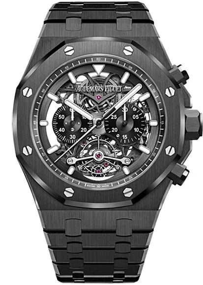 Worldofluxuryus — Audemars Piguet Royal Oak Tourbillon Chronograph Skeleton Ceramic — Watch — resale
