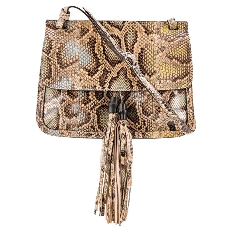 Gucci — $4295 New Gucci Bamboo Medium Daily Bag — Designer Shoe — resale