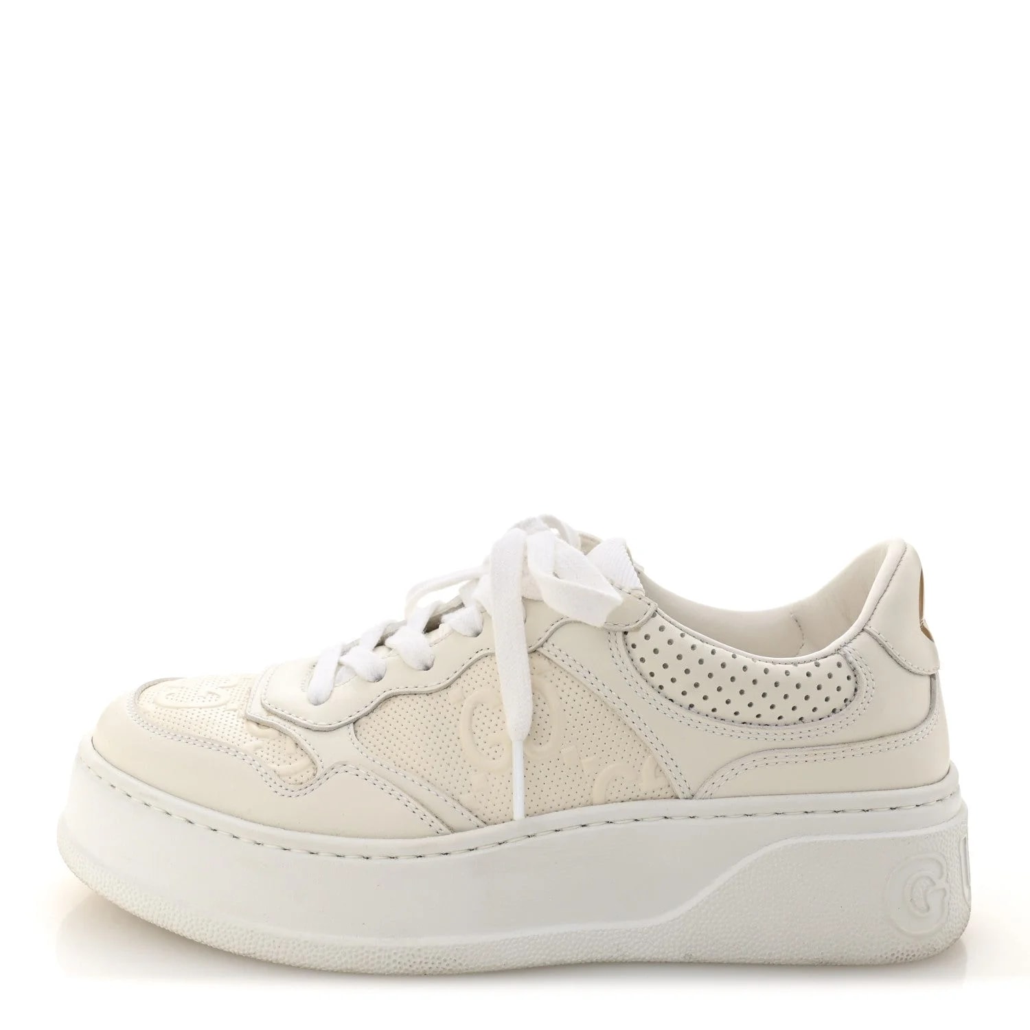 Gucci — GG Tennis Embossed Perforated Platform 55mm 37 Great — Sneaker — resale