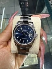 Rolex — 2025 Rolex Datejust 36 Blue Dial Oyster Bracelet Full Set Box & Papers Near — Watch — resale