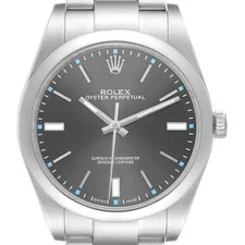 Rolex — Rolex Oyster Perpetual 39 Steel Rhodium Dial 114300 Box Card — Watch — resale