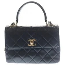 Chanel — Chanel Top Handle Flap Chain Plate — Handbag — resale