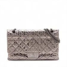 Chanel — Chanel Matelasse 2.55 Calf Double Flap Double Chain Silv — Handbag — resale