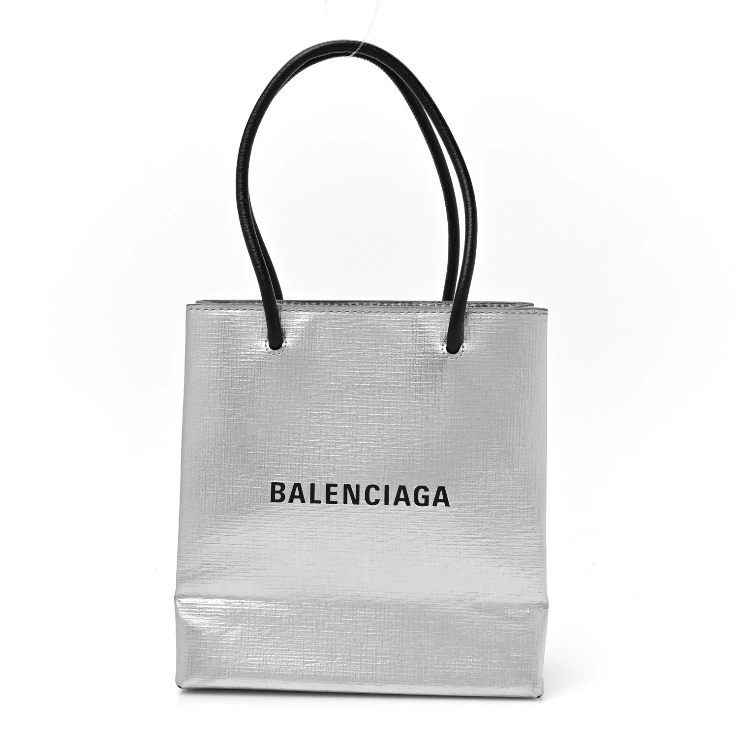 Balenciaga — Metallic Squared Logo North South Shopper XXS — Handbag — resale