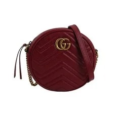 Gucci — Auth Gucci GG Marmont Round Chevron Crossbody — Handbag — resale